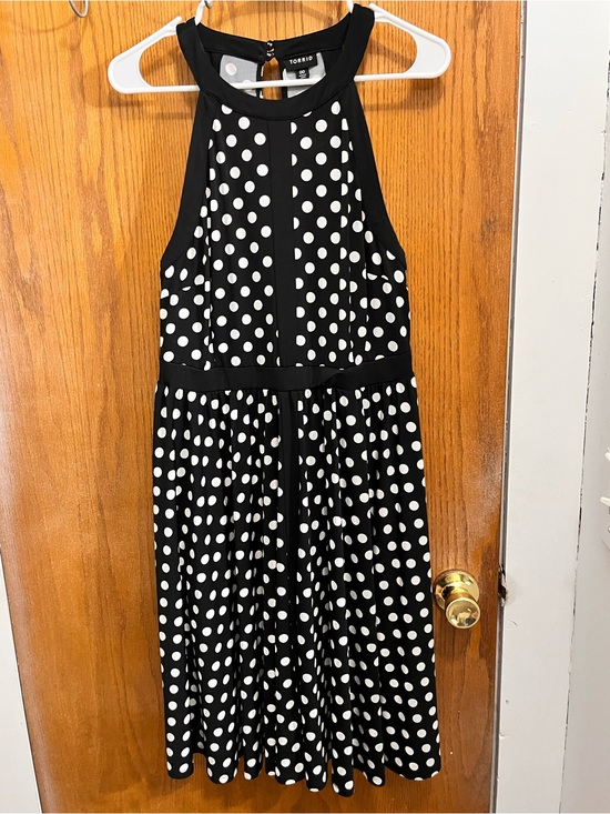 torrid Dresses & Skirts - torrid Black and White Polka Dot Halter Skirt